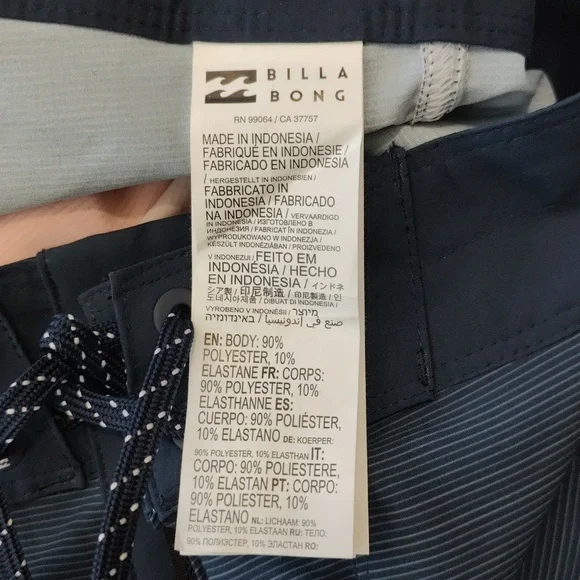 173. Billabong All Day Stripe Pro Performance Boardshorts | Color: Navy - Picture 9 of 9